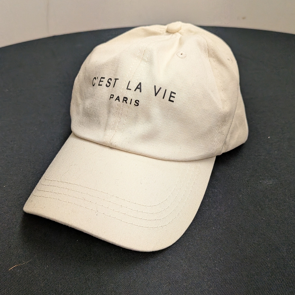 "C'est La Vie" Classic Cap in Cream